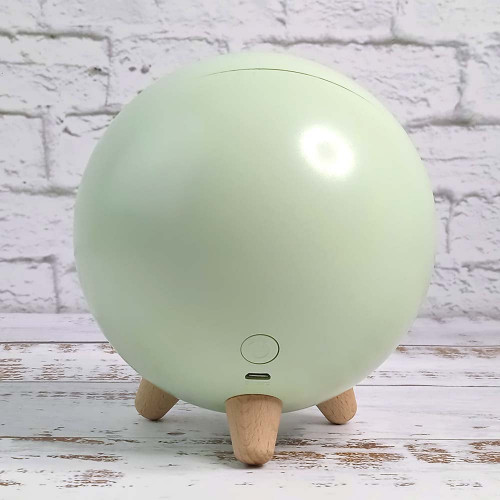 LED Нічник Сплячий кіт у будиночку (зелений)