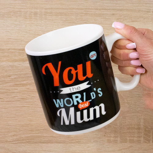 Кружка Гигант Ты лучшая мама в мире - You worlds best mum (черная)