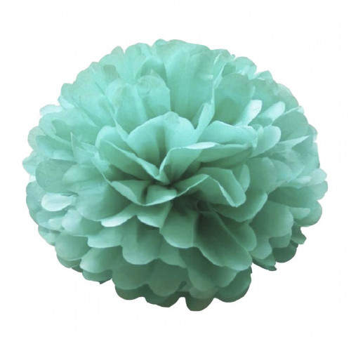 Декор бумажные Помпоны 40см (мятный 0014)