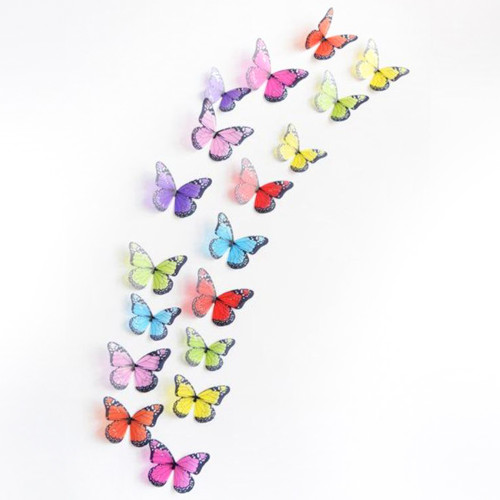 Набір декоративних метеликів на стіну 3D H-Z-104 (уп. 18 шт)