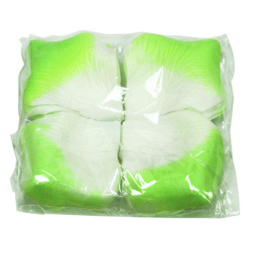 Пелюстки троянд (уп 120шт) салатово-білі