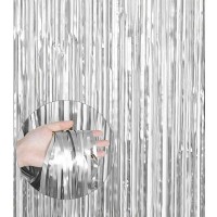 Шторка для фотозони матова 1х2м (срібна)