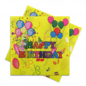 Серветки Кульки жовті (уп. 20шт)