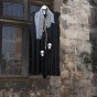 Декор для хэллоуина Призрачный Череп (95см) черный с серым 10082