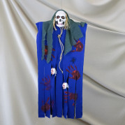 Декор для Хелловіну Примарний Череп (125см) синій електрик с зеленим 10086