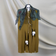 Декор для Хелловіну Примарний Череп (95см) гірчичний з зеленим 10098