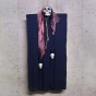Декор для хэллоуина Призрачный Череп (125см) темно синий с пеплом розы 12928