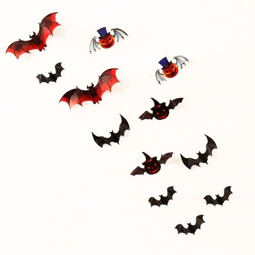 Декор настенный Летучие мыши Хэллоуин (уп. 12 штук)