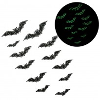 Декор настенный Летучие мыши светонакопительные (уп. 12 штук)