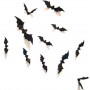 Декор настенный Летучие мыши черные (уп. 16 шт)
