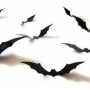 Декор настенный Летучие мыши черные (уп. 16 шт)