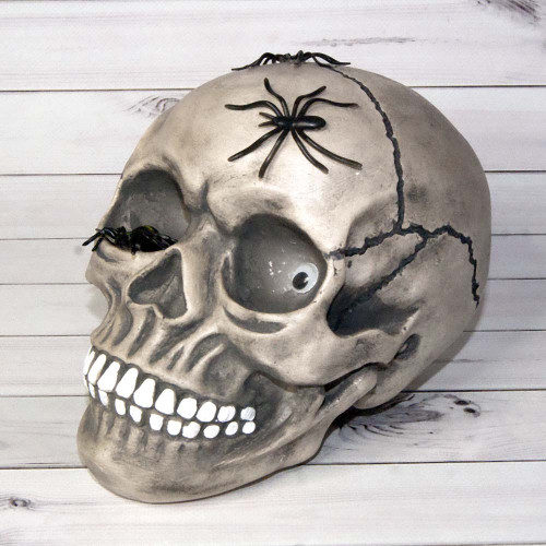Череп скарбничка з павуками №10603 (срібний)
