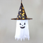 Декор підвісний Привид у капелюсі 70см (білий)