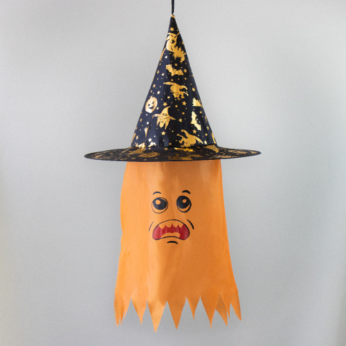 Декор підвісний Привид у капелюсі 70см (помаранчевый)