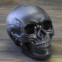 Череп копилка M 13780 (черный)