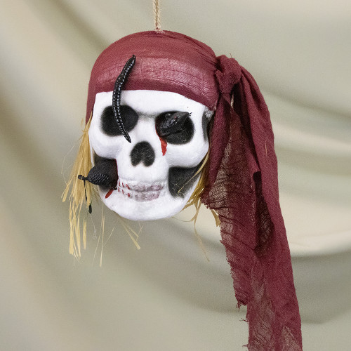 Декор підвісний череп Пірат 13800 (бордовий)