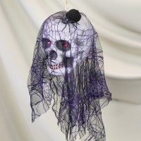 Декор подвесной череп Черная вдова 13806 (черный с фиолетовым)