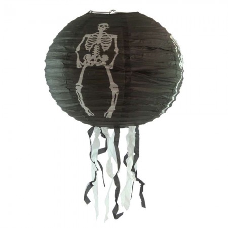 Декор підвісний (40см) чорний зі скелетом