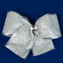 Бант різдвяний срібний 1 шт 10469
