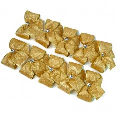 Бант рождественский золото (уп 10шт) 10465