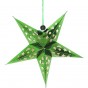 Декор новогодний подвесной Звезда 60см зеленый