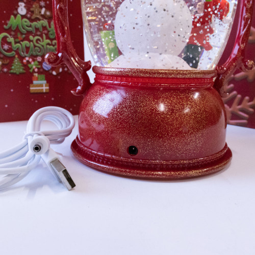 Фонарь Новогодний LED музыкальный 23 см 12939 на батарейках и USB