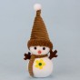 Декор новогодний Снеговик 20 см с желтым цветочком