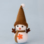 Декор новорічний Сніговик 20 см з оранжевою квіточкою