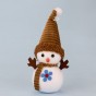 Декор новогодний Снеговик 20 см с синим цветочком