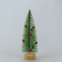 Декор новорічний настільний Ялинка 20 см з кульками (зелений)