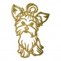 Прикраса Собака Йорк пластик 12х9см (золото)