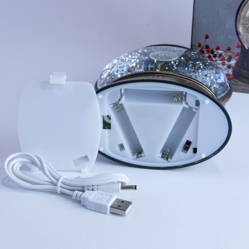 Ліхтар Новорічний LED музичний 21см 1293201 на батарейках та USB