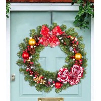 Рождественский венок 50см КРАСКИ РОЖДЕСТВА 9234