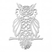 Прикраса Сова пластик 12х9см (білий)