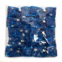 Бант різдвяний зі сніжинками синій 1шт 11984