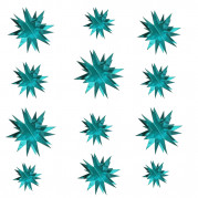 Святкова гірлянда 3D Зірки (фольга блакитна)