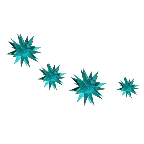 Святкова гірлянда 3D Зірки (фольга блакитна)