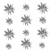 Святкова гірлянда 3D Зірки (фольга срібна)