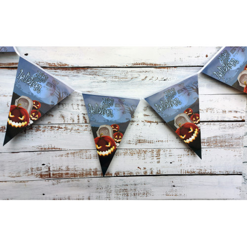 Гірлянда Хеллоуїн прапорці №21