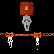 Гірлянда 3D Хелловін з підвіскою Крик