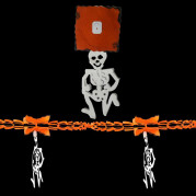 Гірлянда 3D Хелловін з підвіскою Скелет