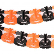 Гірлянда 3D Хелловін Гарбуз з листочками