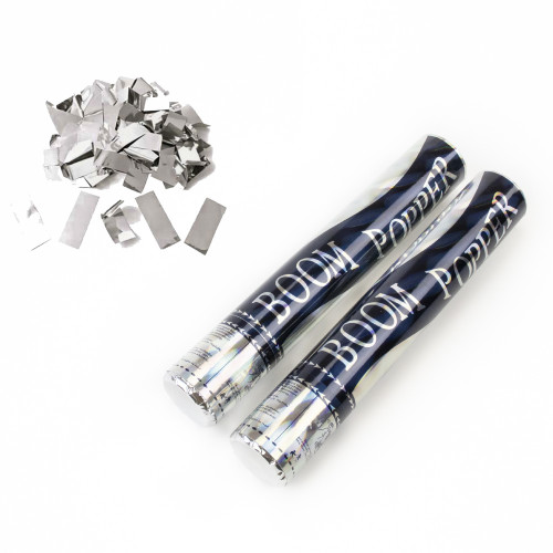 Хлопавка пневматична 30см з прямокутниками (срібрними)