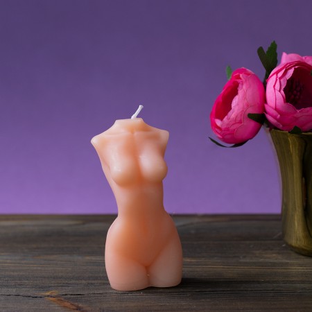 Декоративна свічка фігурна силует Жінки 12923 (тілесна)