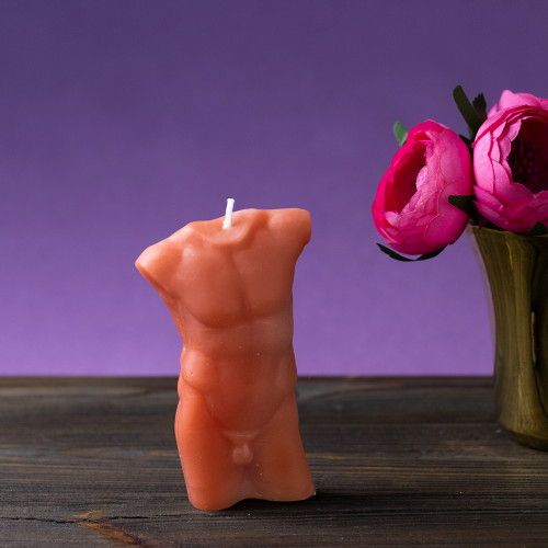 Декоративна свічка фігурна торс Чоловіка 12926 (тілесна)