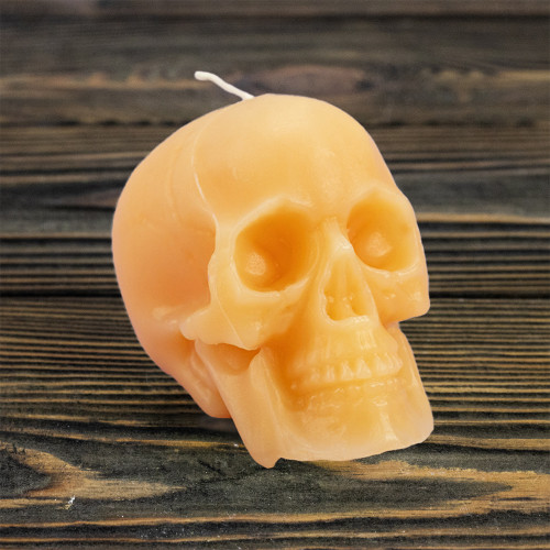Декоративна свічка фігурна Череп 13017 (тілесний)