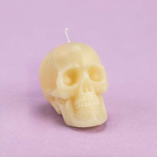 Декоративна свічка фігурна Череп 13018 (шампань)