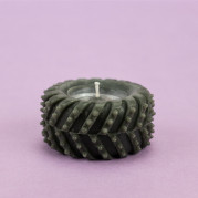 Декоративна свічка фігурна Колесо 13024 (сіра)