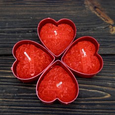 Свічки плаваючі Серце (уп 4шт) червоні