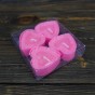 Свечи плавающие Сердце (уп. 4шт) розовые